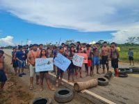 indigenas-protestam-contra-marco-temporal-na-br-222,-no-sudeste-do-pa